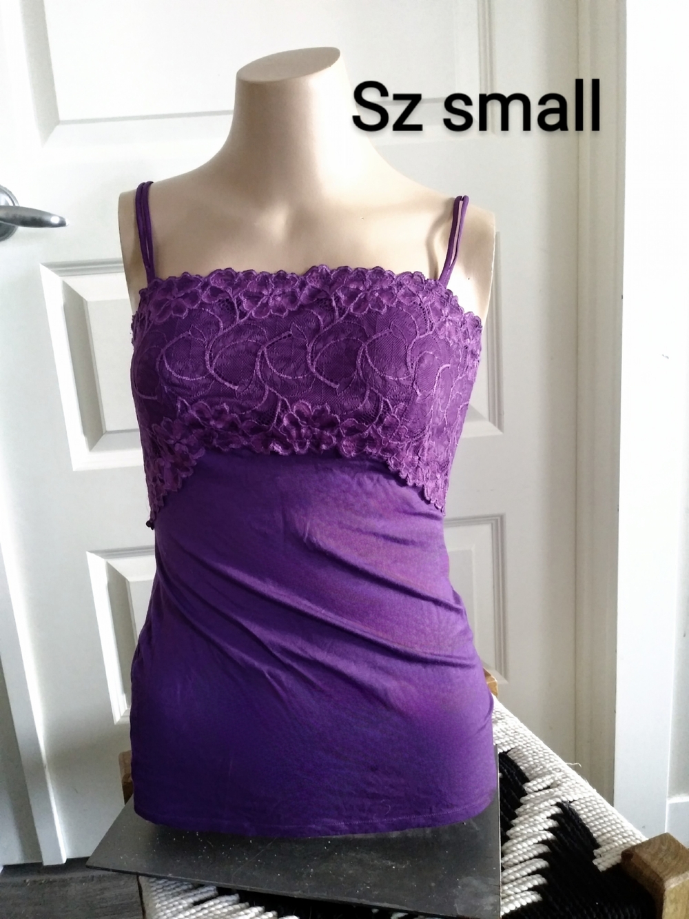 Jezebel Purple Lace-Trim Camisole